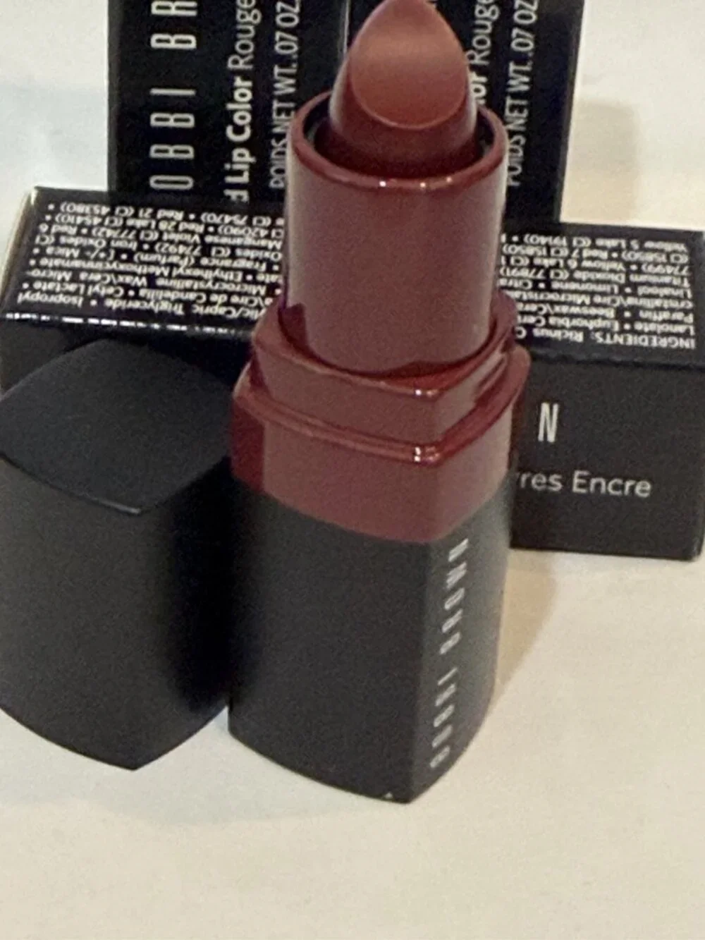 Bobbi Brown Crushed Lip Color RUBY Lipstick Balm .07 oz/2.25g Travel Size New X3